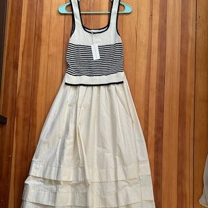 Chic Striped Black and White Vineyard dress